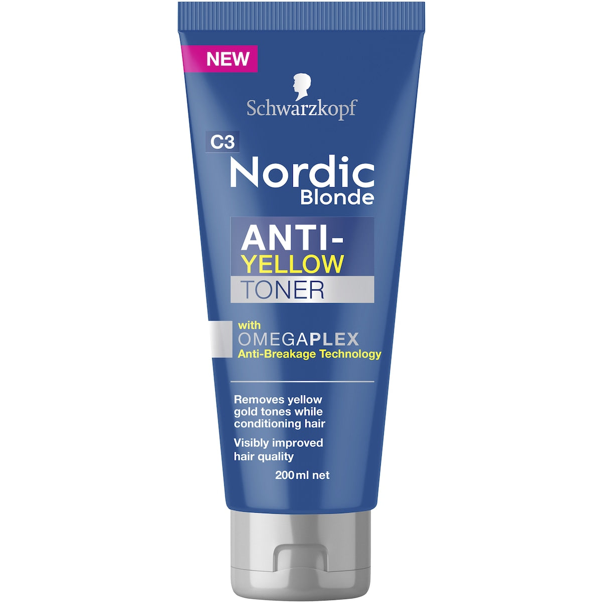 Schwarzkopf Nordic Blonde Hair Colour C3 Anti Yellow Cream Toner 200mL