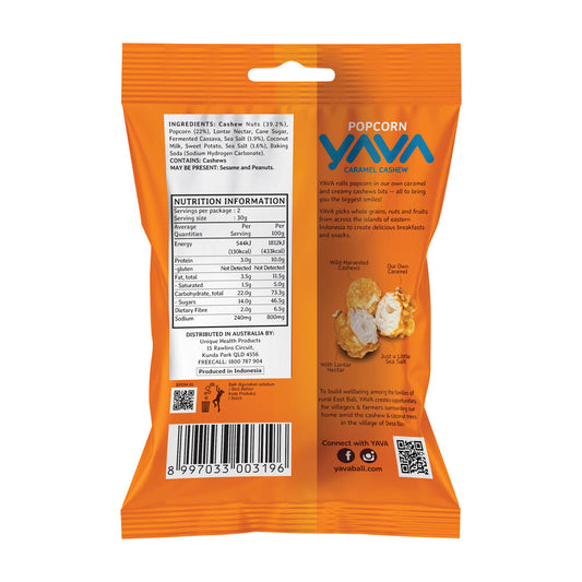 Yava Popcorn Caramel Cashew - 60g