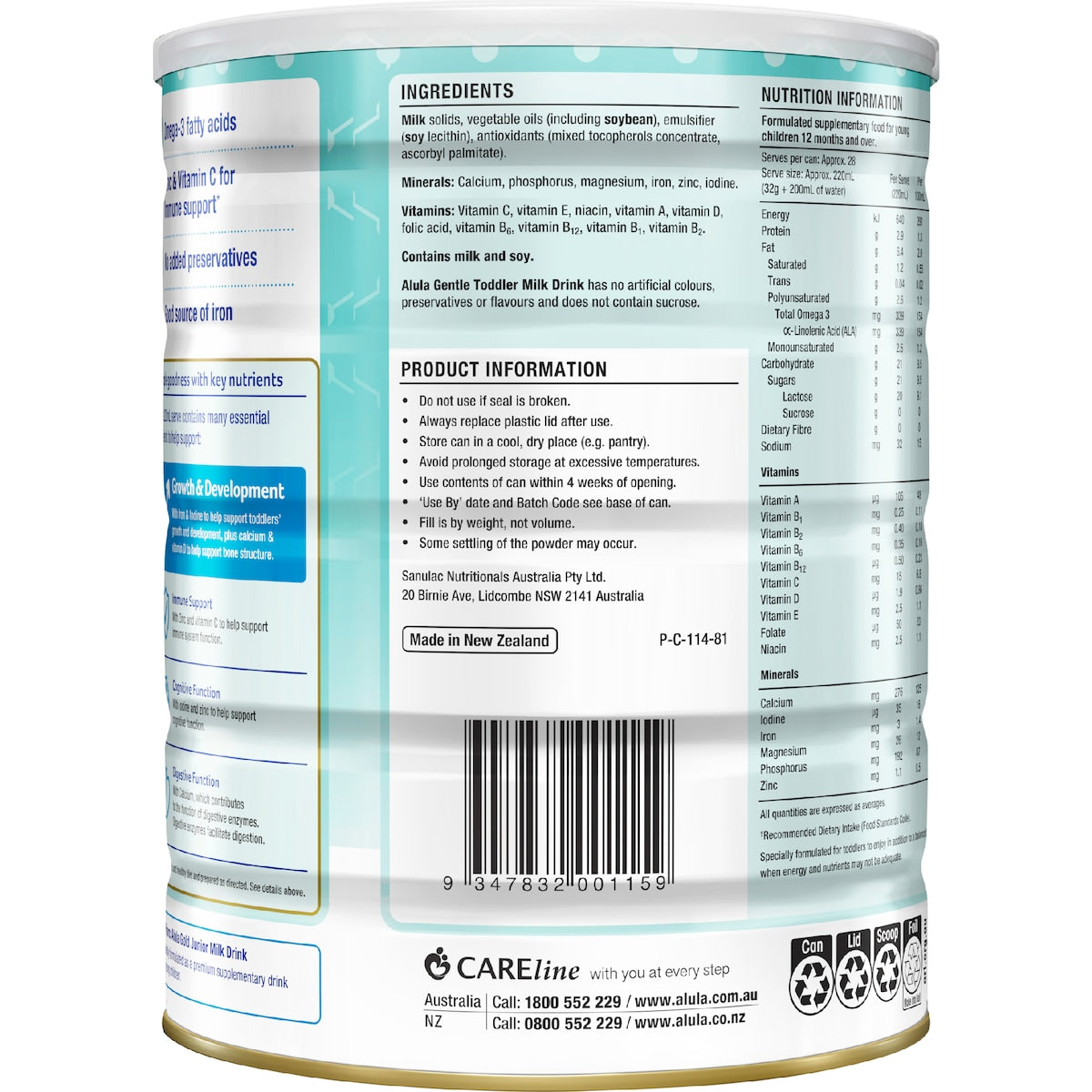 Alula Gentle Stage 3 Toddler Milk Drink From 1year+ 900g