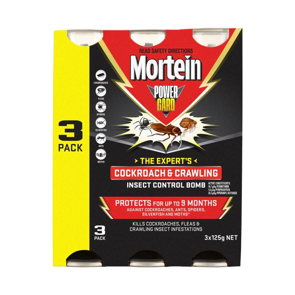 Mortein Powergard Crawling Insect Control Bomb - 3 Pack