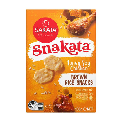 Snakata Rice Snack Crackers Honey Soy Chicken - 100 GRAM