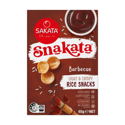 Snakata Rice Snack Crackers Barbeque - 65 GRAM
