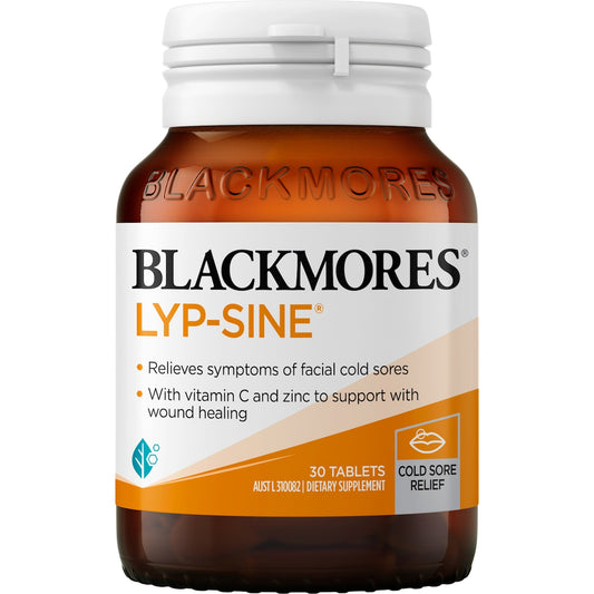 Blackmores Lyp-sine Cold Sore Relief Vitamin Tablets 30 Pack