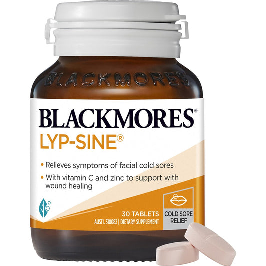 Blackmores Lyp-sine Cold Sore Relief Vitamin Tablets 30 Pack