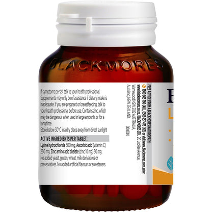 Blackmores Lyp-sine Cold Sore Relief Vitamin Tablets 30 Pack