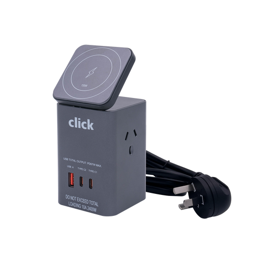 Click Power Station with Magnetic Wireless Charger