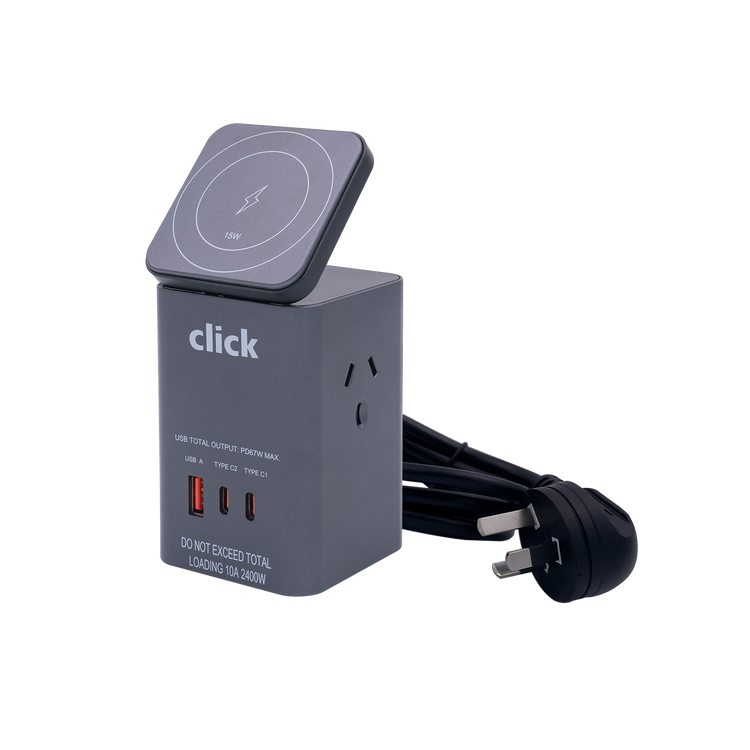Click Power Station with Magnetic Wireless Charger