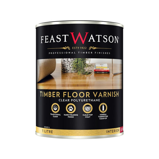 Feast Watson Timber Floor Varnish - 1L - Oil Based - Gloss Finish