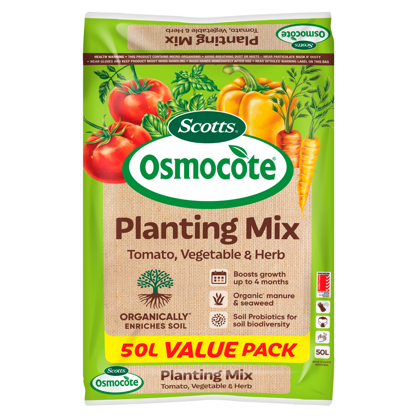 Scotts Osmocote Plus Tomato Vegetable Herb Planting Mix - 50L