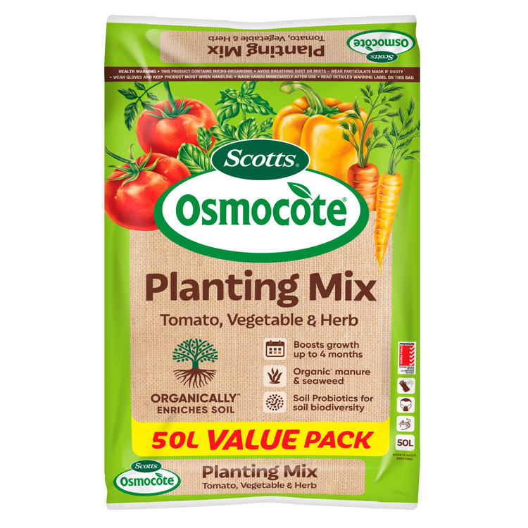 Scotts Osmocote Plus 50L Tomato Vegetable and Herb Premium Planting Mix