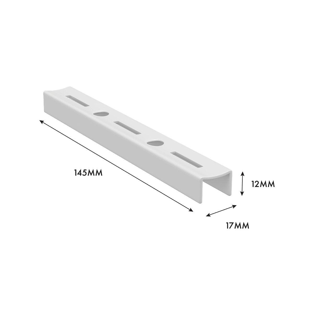 Flexi Storage Home Solutions Wall Strip 145mm White Steel Durable