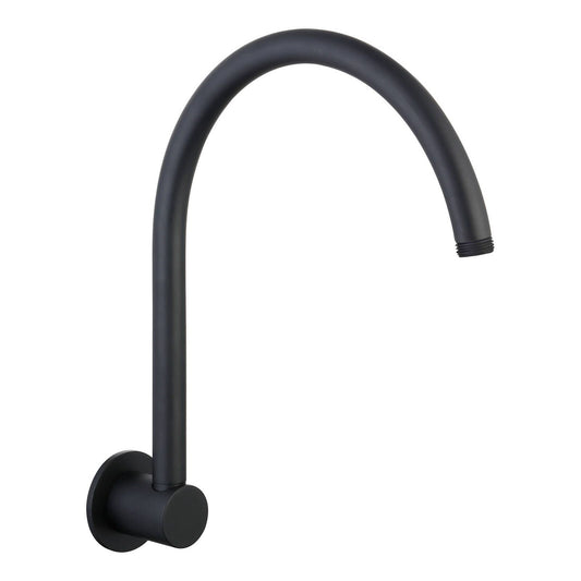 Mondella Resonance Gooseneck Shower Arm 300mm Matte Black Resonance