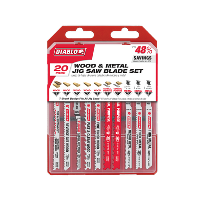 Diablo Jig Saw Blade Set - 20 Piece