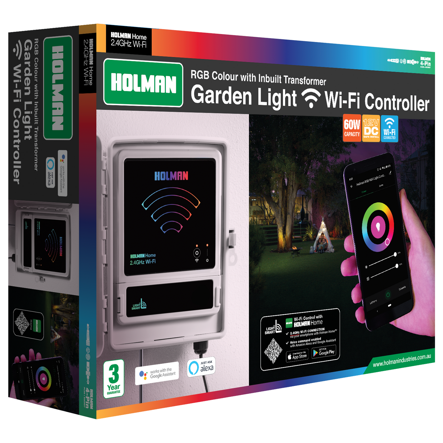 Holman RGB Wi-Fi Garden Light Controller - 60W