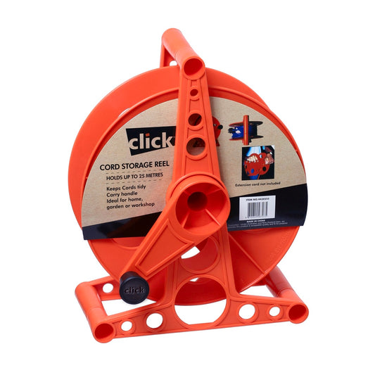 Click Cord Storage Reel - Holds Up to 25m