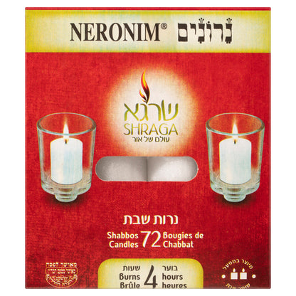Neronim Sabbath Candles - 72Pack