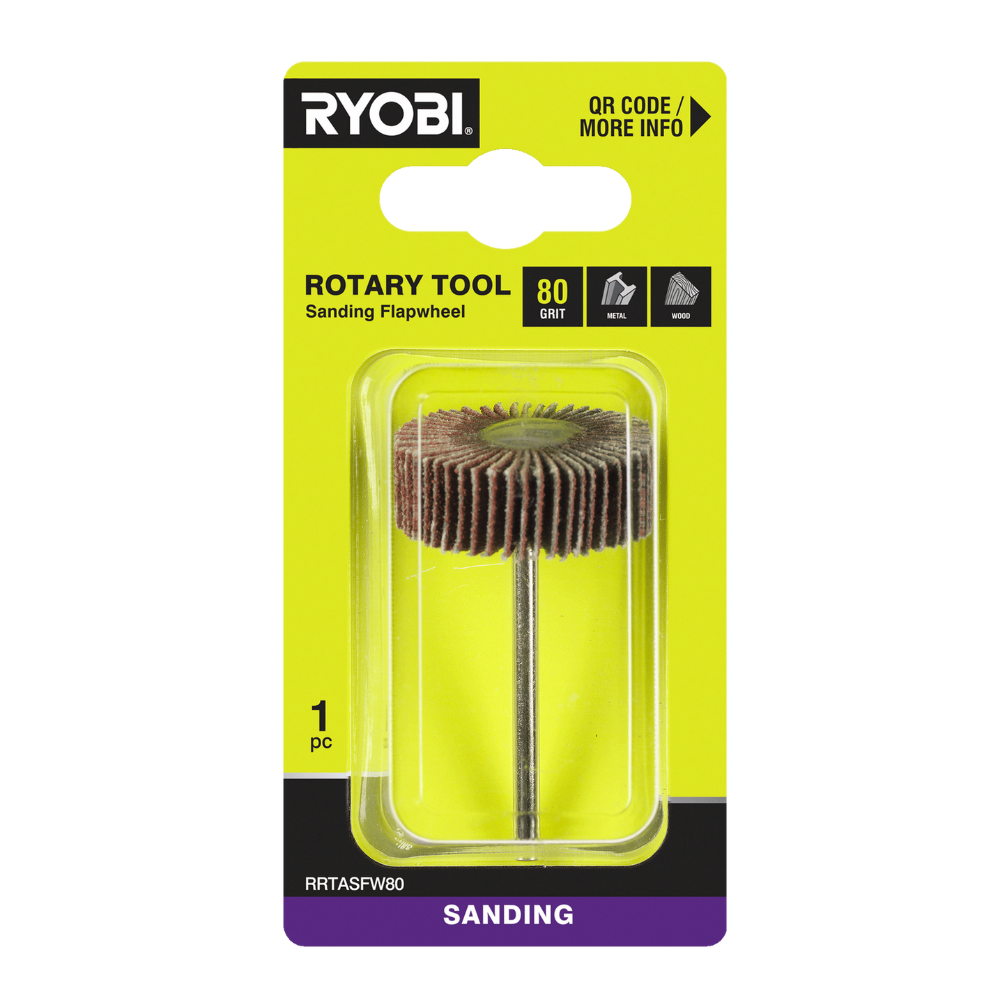 Ryobi Grit Flap Wheel - 80 Grit - 38mm