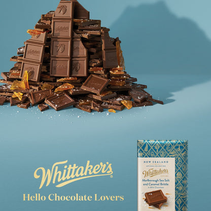 Whittakers Artisan Marlborough Sea Salt & Caramel Brittle 33% 100g