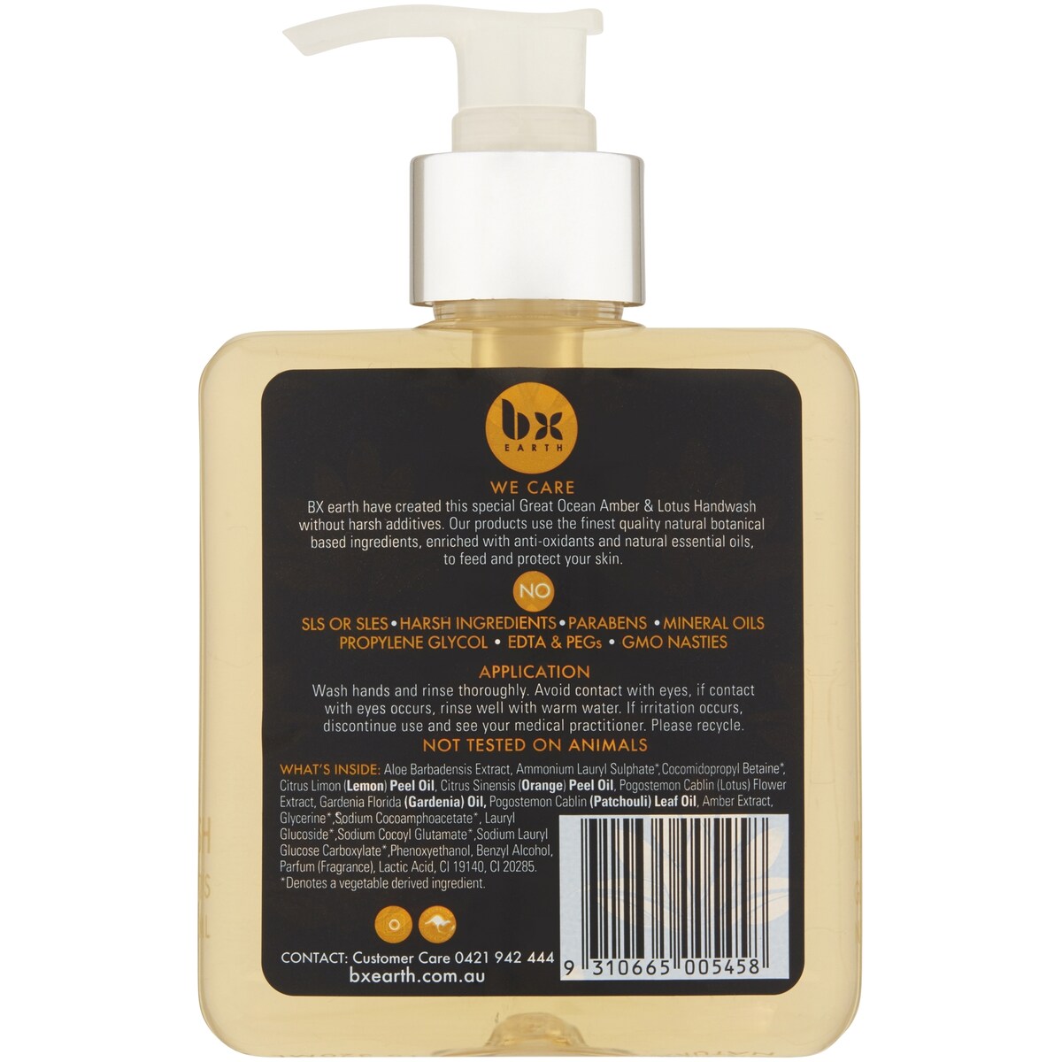 Bx Earth Amber And Lotus Hand Care Wash 320ml