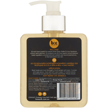 Bx Earth Amber And Lotus Hand Care Wash 320ml
