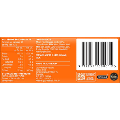 Ob Finest Wafer Crackers Sesame Seed 100g
