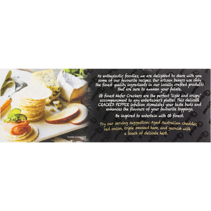 Ob Finest Wafer Crackers Black Pepper 100g