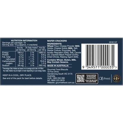 Ob Finest Wafer Crackers Cracked Pepper 100g