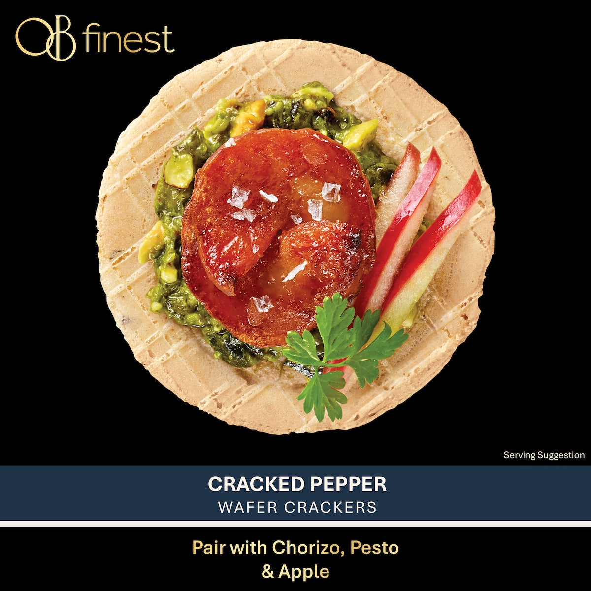 Ob Finest Wafer Crackers Cracked Pepper 100g