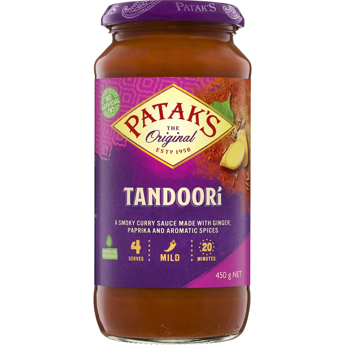 Pataks Tandoori Curry Simmer Sauce 450g