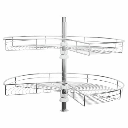 Practa Solutions Chrome Corner Cabinet Carousel - 726mm