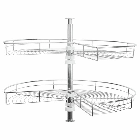 Practa Solutions Chrome Corner Cabinet Carousel - 726mm
