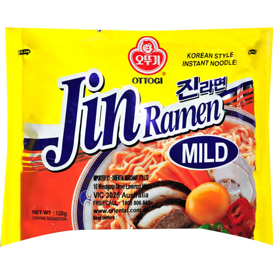 Ottogi Jin Ramen Mild Instant Noodles 120g