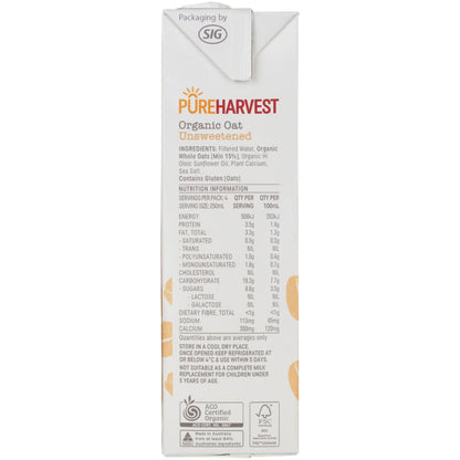 Pureharvest Organic Oat Milk 1l