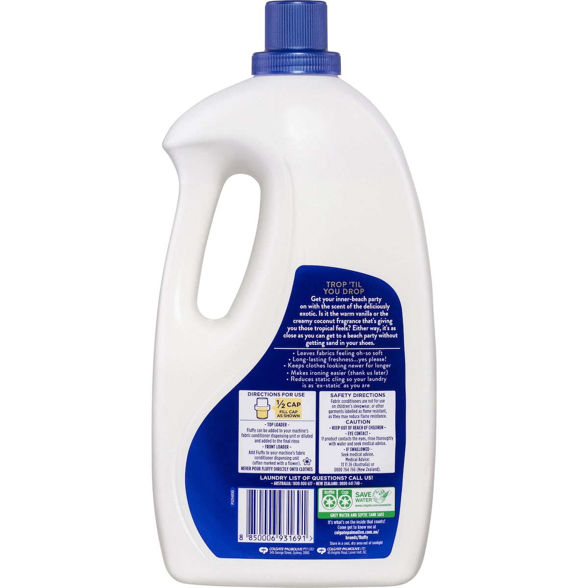 Fluffy Fabric Softener Concentrate Vanilla & Coconut 1.9l