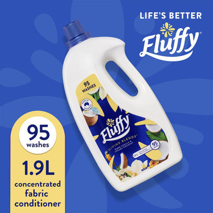 Fluffy Fabric Softener Concentrate Vanilla & Coconut 1.9l