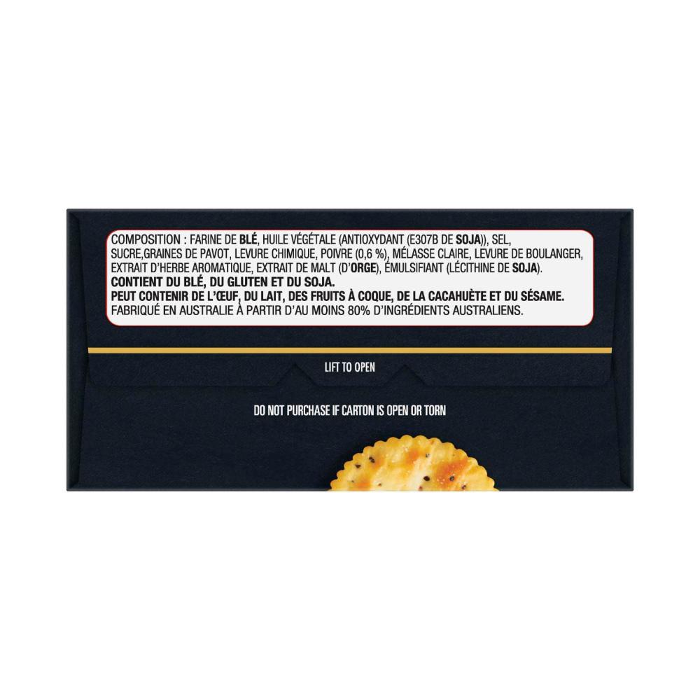 Arnott's Savoy Crackers Cracked Pepper - 225g