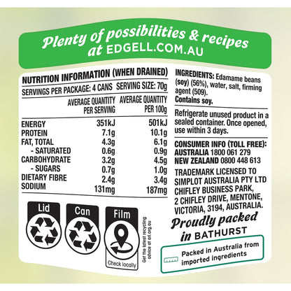 Edgell Edamame Beans 125g X 4 Pack