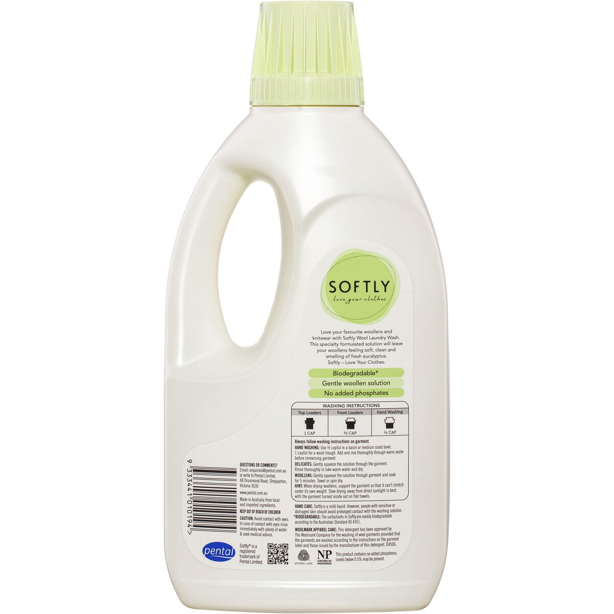 Softly Woolwash Laundry Wash Eucalyptus 1.25L