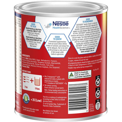 Sustagen Nutritional Powder Drink Vanilla Flavour 550g
