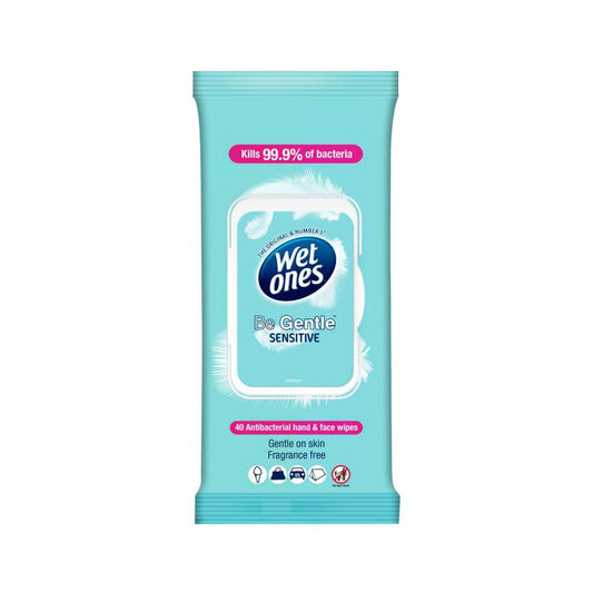 Wet Ones Be Gentle Anti-bacterial Hand & Face Wipes - 40 pack