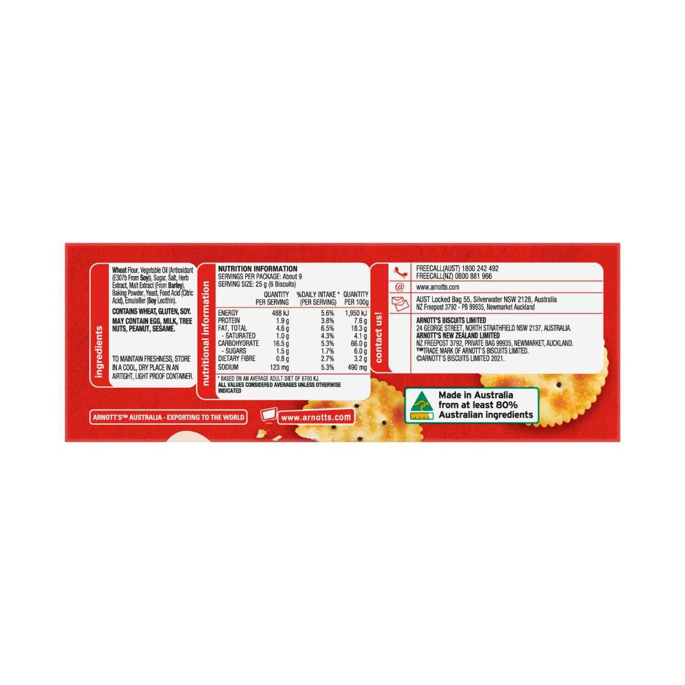 Arnott's Jatz Crackers Original - 225g