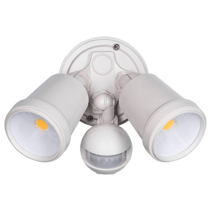 Brilliant Raptor III Twin Security Light - 20W - 1800 Lumens - Beige