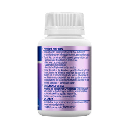 Ostelin Vitamin D 1000iu D3 Capsules For Bones + Immunity - 130 pack