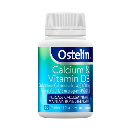 Ostelin Calcium & Vitamin D Tablets W. D3 For Bone Health - 60 pack
