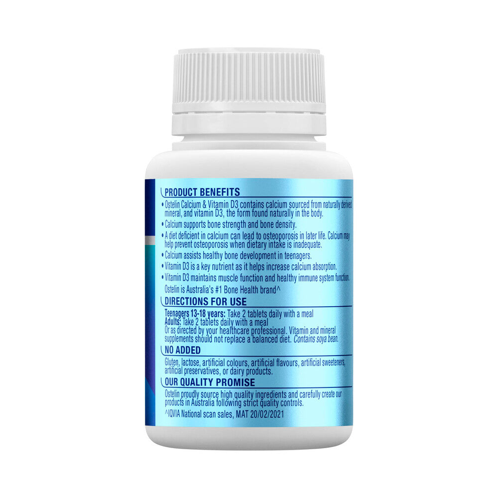 Ostelin Calcium & Vitamin D Tablets W. D3 For Bone Health - 60 pack