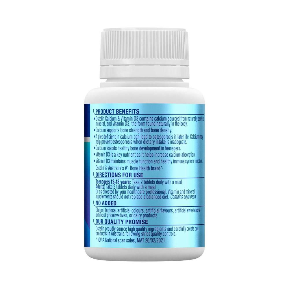 Ostelin Calcium & Vitamin D Tablets W. D3 For Bone Health - 60 pack