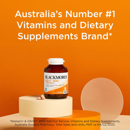 Blackmores Bio C 500mg Chewable Vitamin C Immune Support Tablets 125 pack
