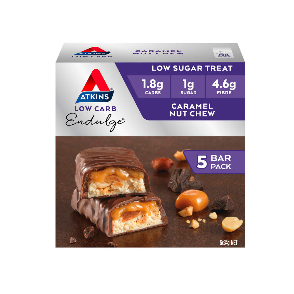 Atkins Low Carb Endulge Bar Caramel Nut Chew5x34g - 170g