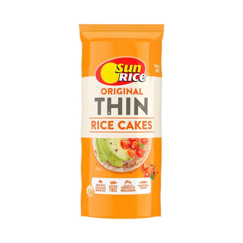 Sunrice Thin Original Gluten Free Rice Cakes - 150g