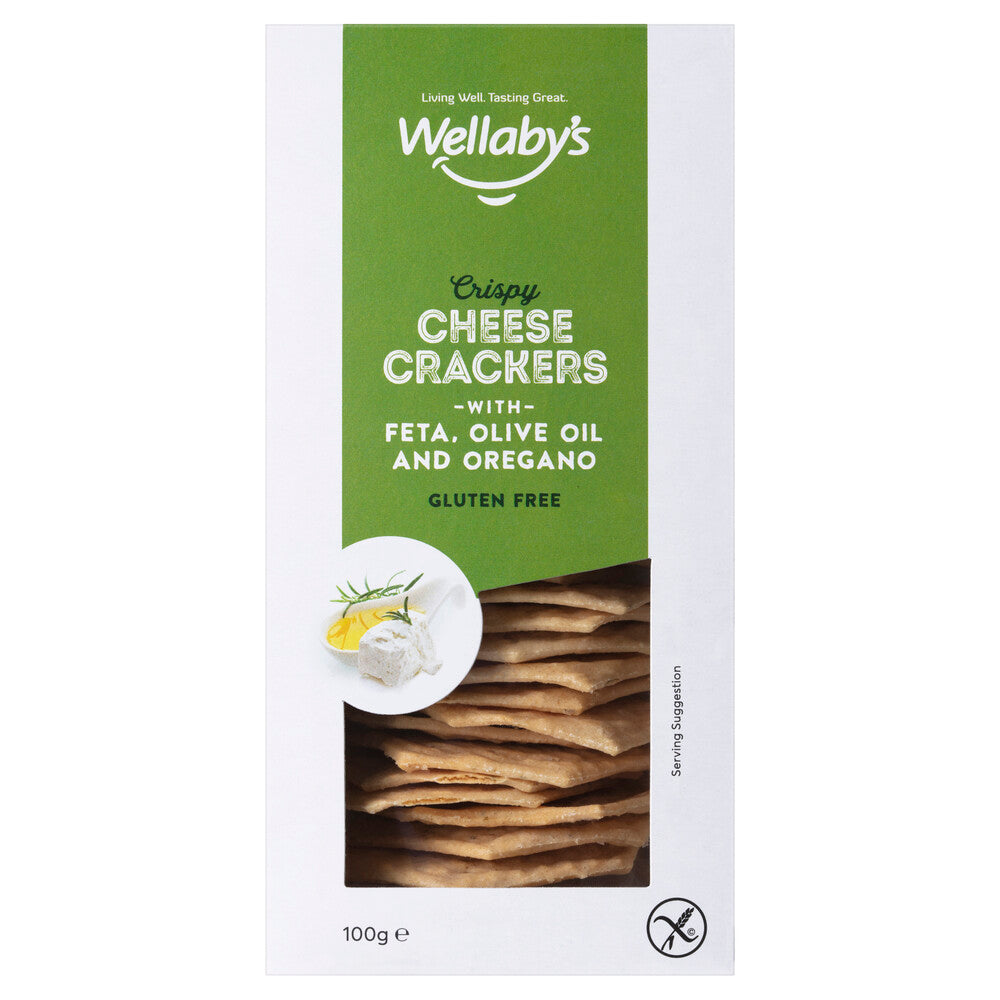 Wellaby's Fetta Oregano and Olive Oil Crackers - 100g